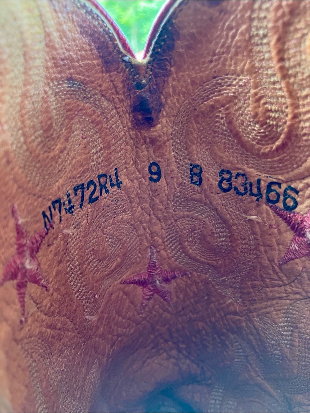 Red Lucchese 1883 Stingray Cowboy boots 9 B - Picture 12 of 16